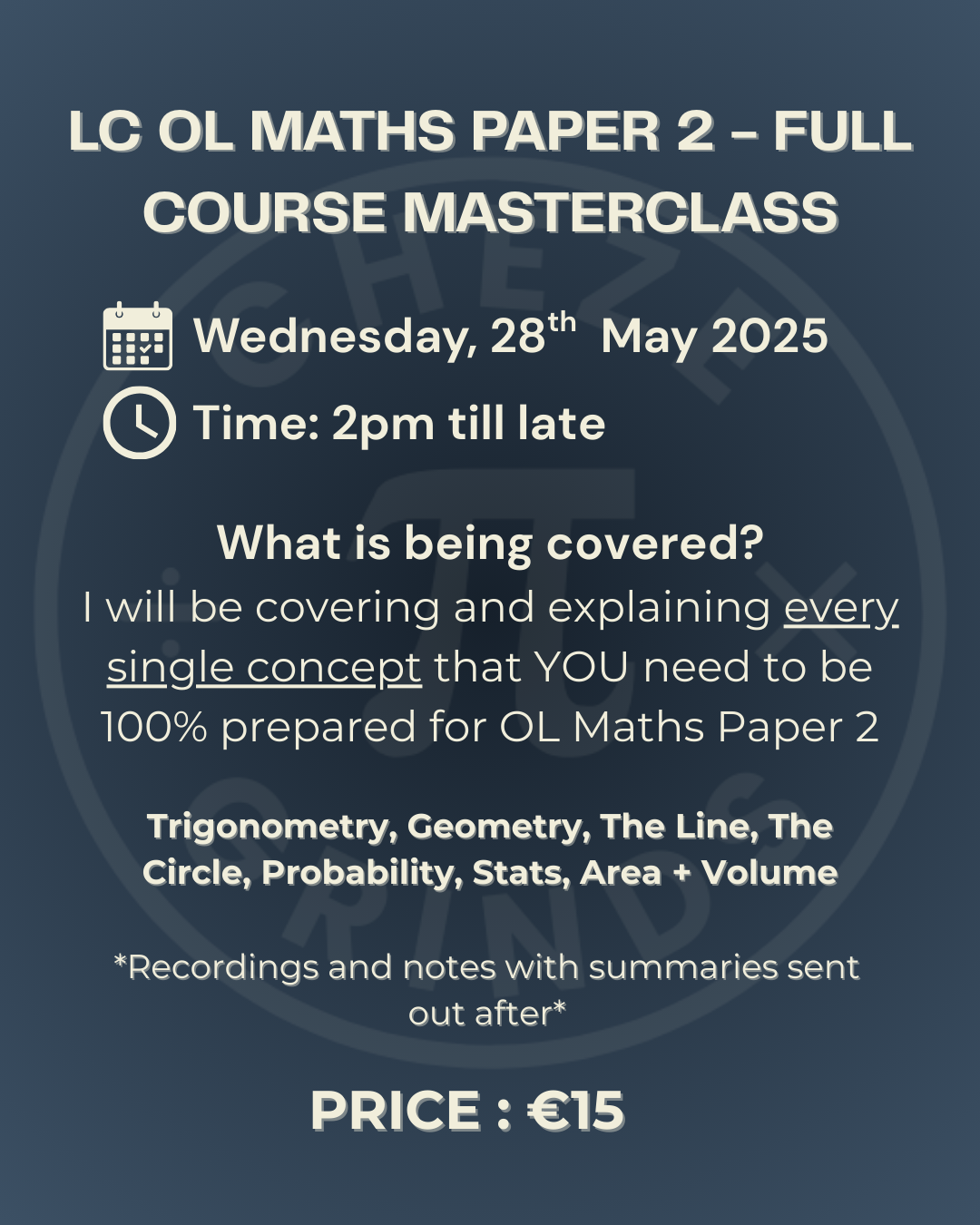 OL Maths Paper 2 Full Masterclass